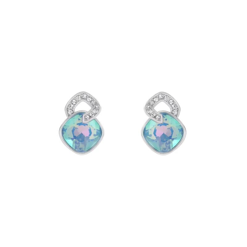 Aurora Loop Clip-On Earrings ｜Color-Shifting Crystal with Pavé Curve