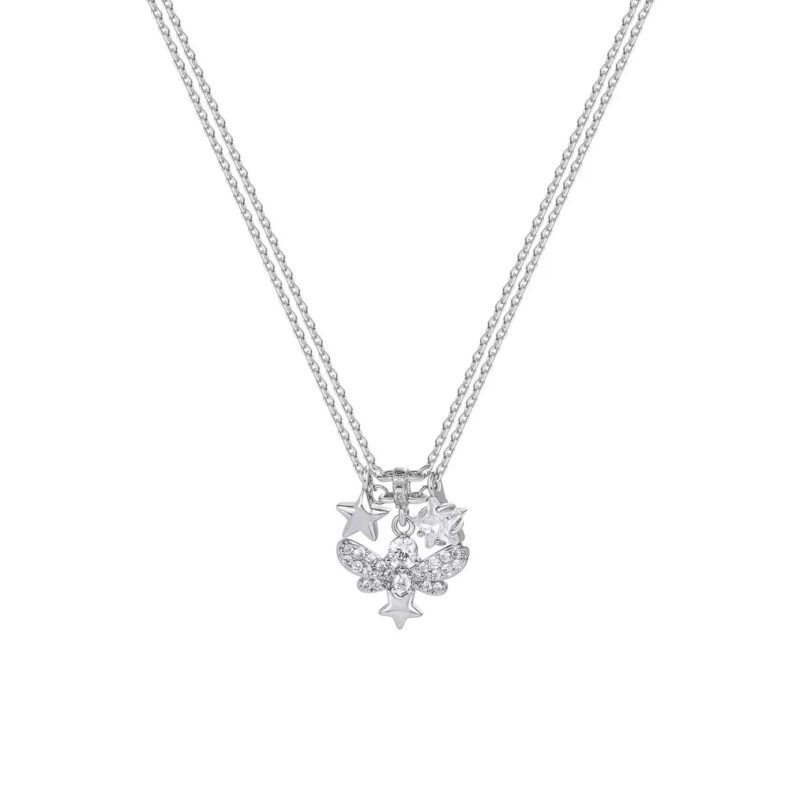 Stargleam Duo Necklace ｜Double-Layer Star & Zircon Pendant Necklace