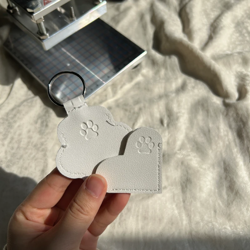 Personalised leather journal with kitty&puppy embossing, custom name gift for cat&dog lovers